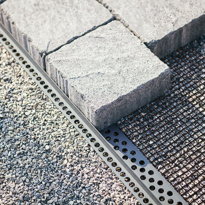 Randabschlussprofil steinfix® netz grau, Länge 200 cm, Steghöhe 22 mm