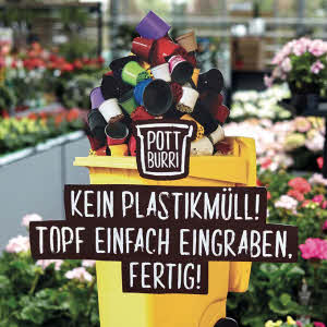 Pflanztopf POTT aus Naturfaser 12 x 10 cm