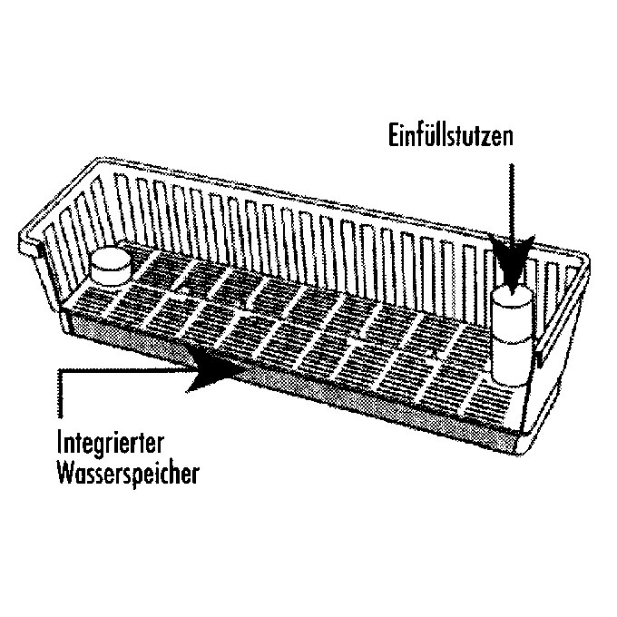Blumenkasten VENEZIA weiss 100 cm, inkl. Wasserstandsanzeiger