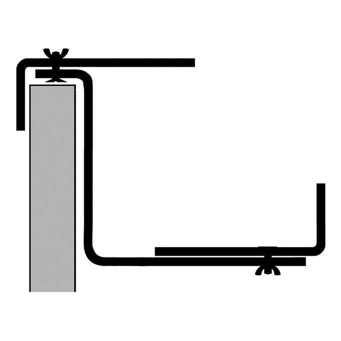 Blumenkasten-Halter anthrazit 2-fach verstellbar