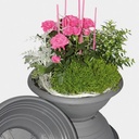 Blumenschale mit Bodenlöcher anthrazit ø 20 cm