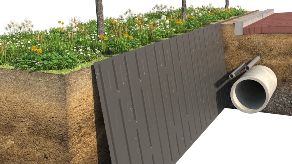 Wurzelführungsbahn ROLLRIB® 45 cm hoch, Rolle à 21 m