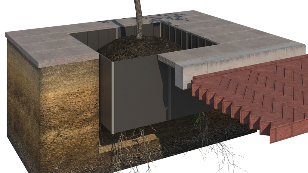 Wurzelführungsplatte 45 cm hoch, 60 cm lang