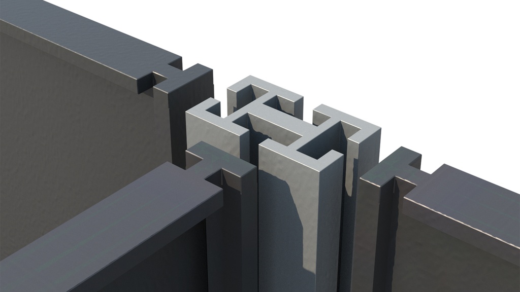 Wurzelführungsplatte 45 cm hoch, 60 cm lang