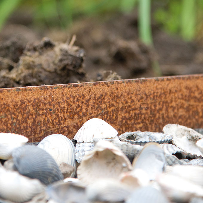 Randbegrenzung Stahl unbeschichtet rostig 3 mm x 10.2 cm