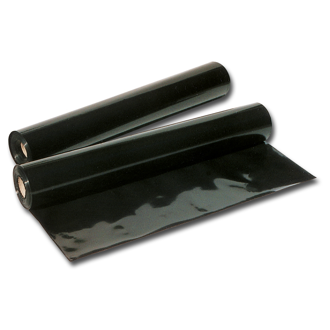 Feuille en plastique noire, longueur 50 m, largeur 300 cm, épaisseur 0.15 mm