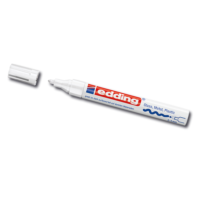 Marqueur peinture «EDDING 750», blanc, largeur du trait env. 2-4 mm