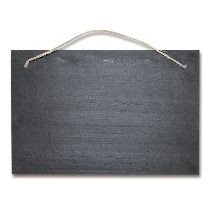 Ardoise rectangulaire avec cordelette, 300 x 200 mm