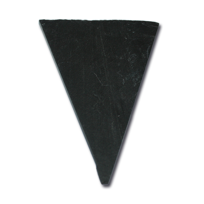 Ardoise à piquer au sol, triangulaire, 75 x 95 mm