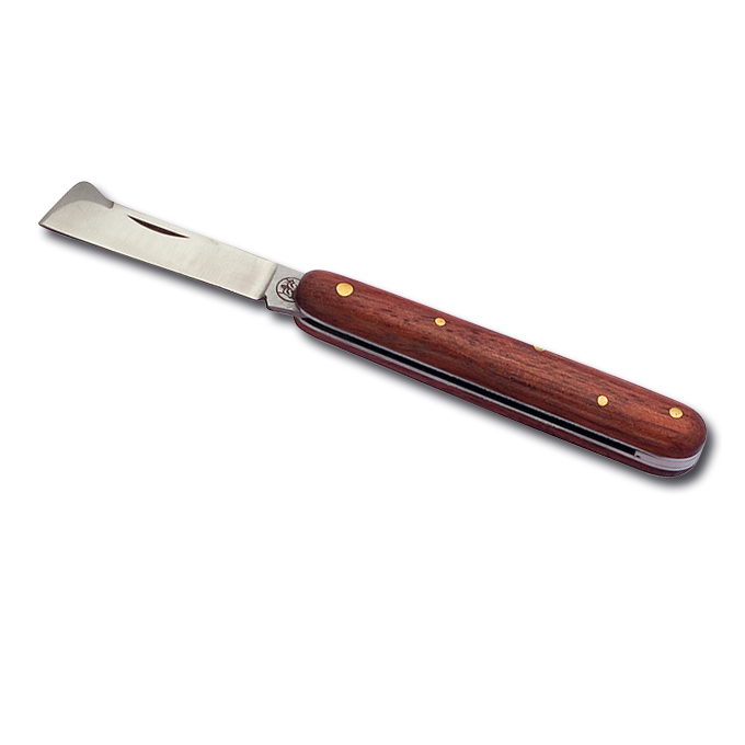 Couteau greffoir, manche en bois, longueur 10.5 cm