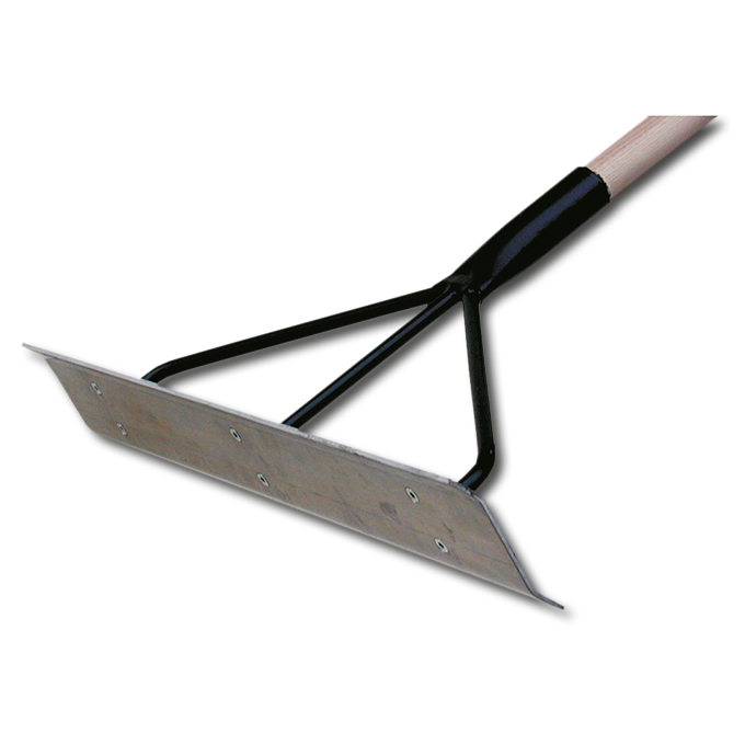 Rablet à goudron courbé en S, largeur 60 cm, avec manche 170 cm