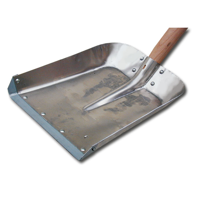 Randschaufel aus Aluminium mit Stiel, Blatt 29 x 31 cm