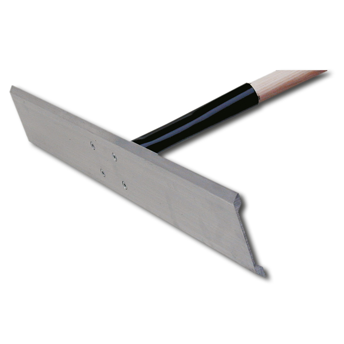 Teerkrücke kantenverstärkt, 70 cm breit, mit Stiel 170 cm