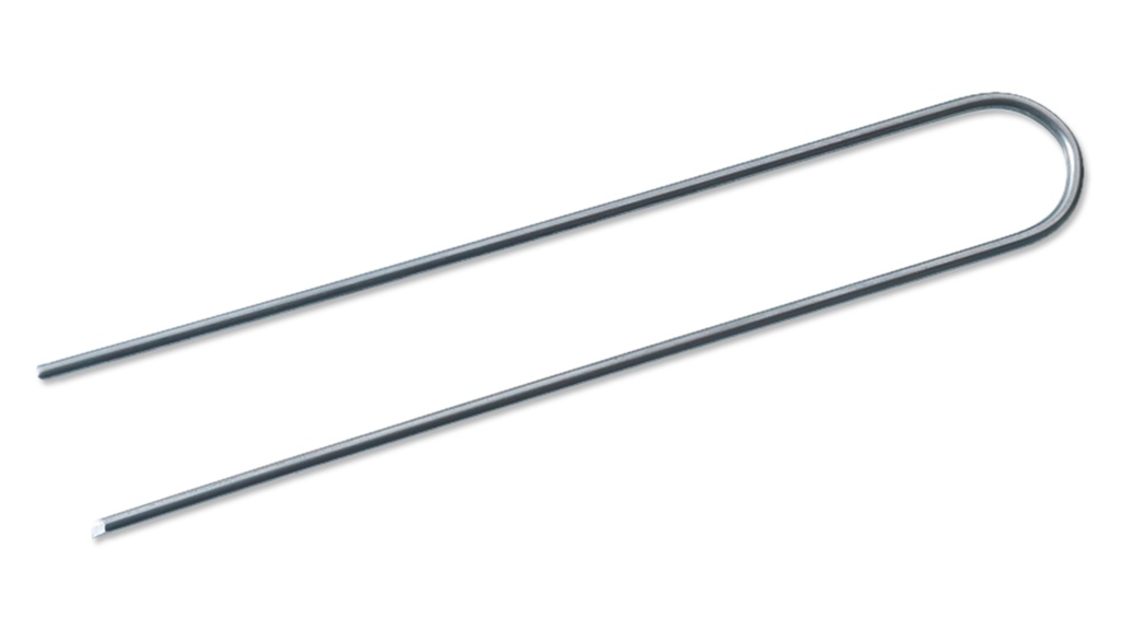 Agraffe U-förmig blank 15 x 3 x 15 cm, 250 Stück