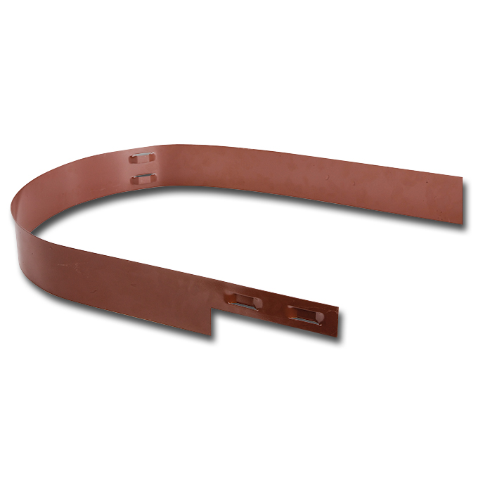 Bordure acier brune peinte par poudrage, hauteur 10.2 cm, épaisseur 3 mm