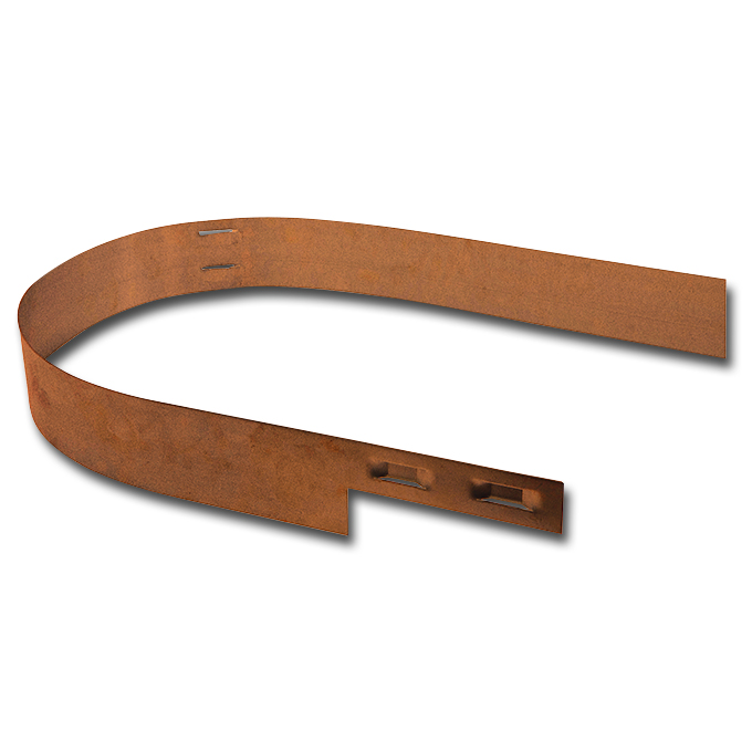 Randbegrenzung Stahl unbeschichtet rostig, Höhe 10.2 cm, Dicke 5 mm