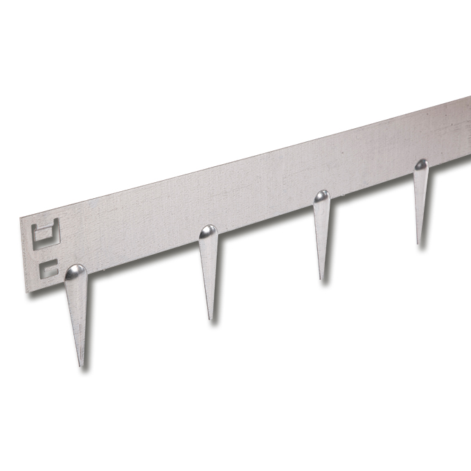 Bordure en acier avec broches fixes galvanisée 2.5 mm x 10 cm, longueur 250 cm