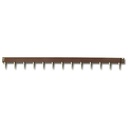 Bordure en acier broches fixes, brune, 2.5 mm x 10 cm, longueur 225 cm