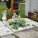 Bordure tombale acier zinguée 75 x 60 cm