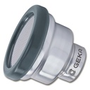 Giesskopf aus Leichtmetall ø 50 mm, 1.0 mm Löcher, wechselbare Platine, Bajonett-Verschluss