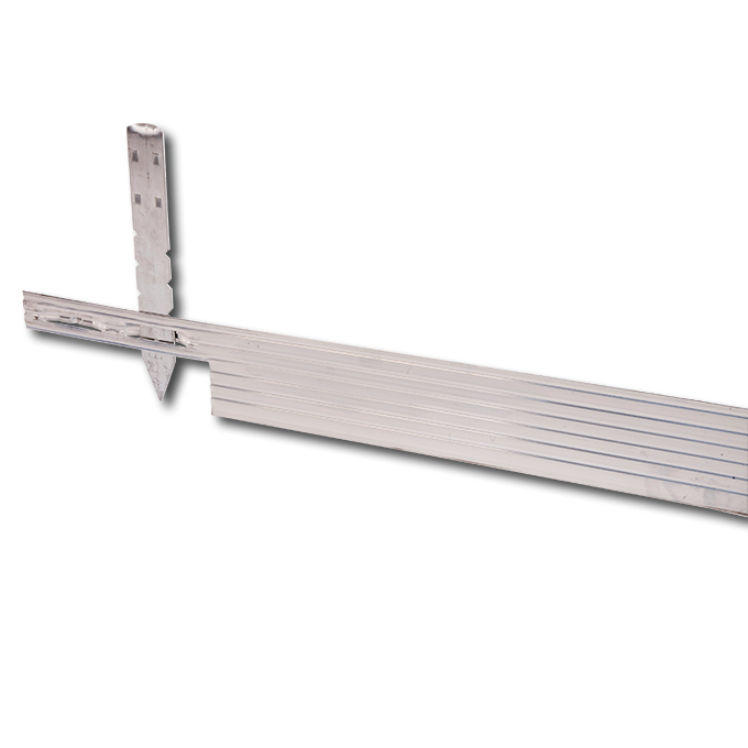 Bordure aluminium argentine, hauteur 10.2 cm, épaisseur 3.2 mm