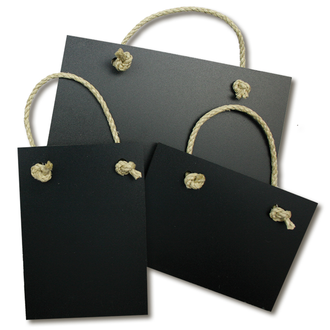 Kreidetafel mit Kordel,  A5 hoch, 14.8 x 21 cm