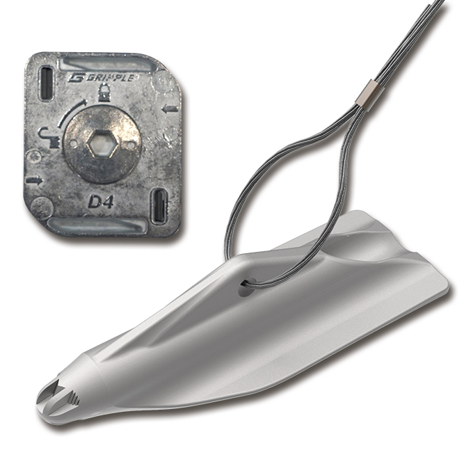 Ancre GRIPPLE TL-A4 avec câble 4 mm x 200 cm