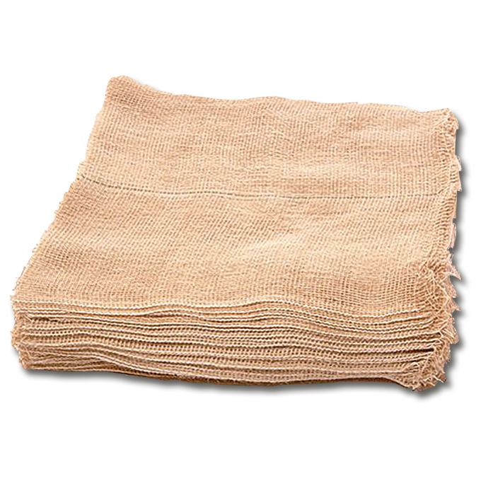 Tissé en JUTE normal, 90x90 cm, en paquets de 100 pcs.