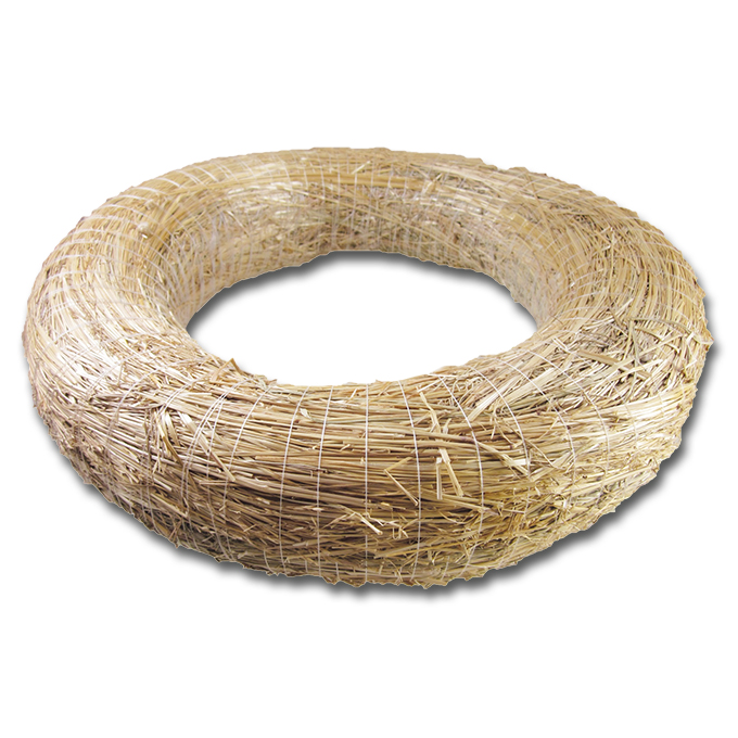 Couronne de paille Ø 20 x 3 cm, carton de 10 pièces