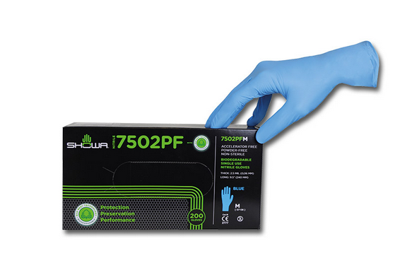 Gant à usage unique SHOWA NITRILE, taille XL/10, carton distributeur de 200 pièces