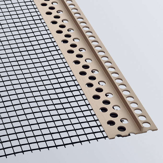 Randabschlussprofil steinfix® netz graubeige, Länge 200 cm, Steghöhe 10 mm