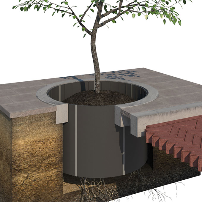 Wurzelführungsplatte 30 cm hoch, 60 cm lang