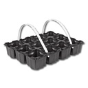 Clayette 12 (2x6) alvéoles, mesure de pot 9/9 cm, sans poignée