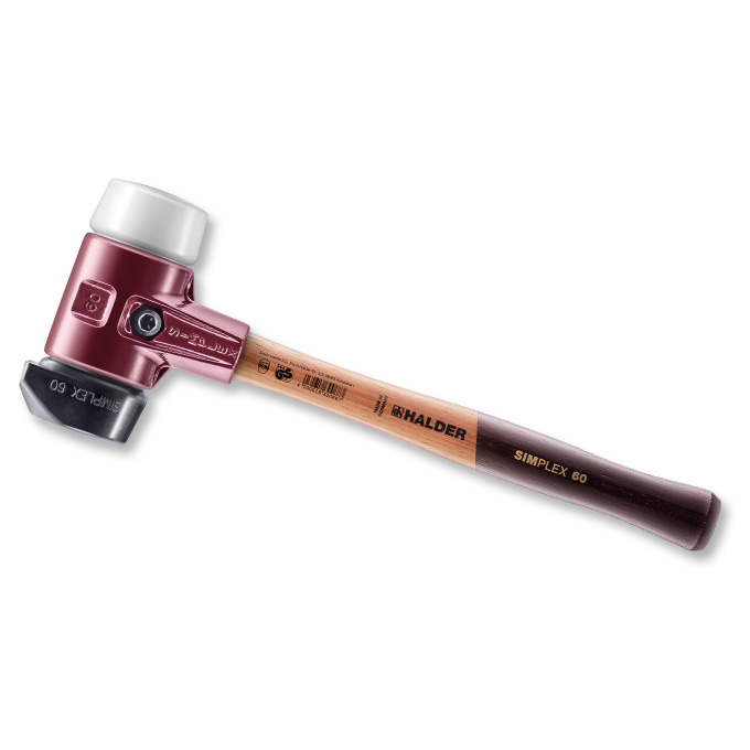 Maillet SIMPLEX noir avec pied intégré/blanc Ø 60 mm