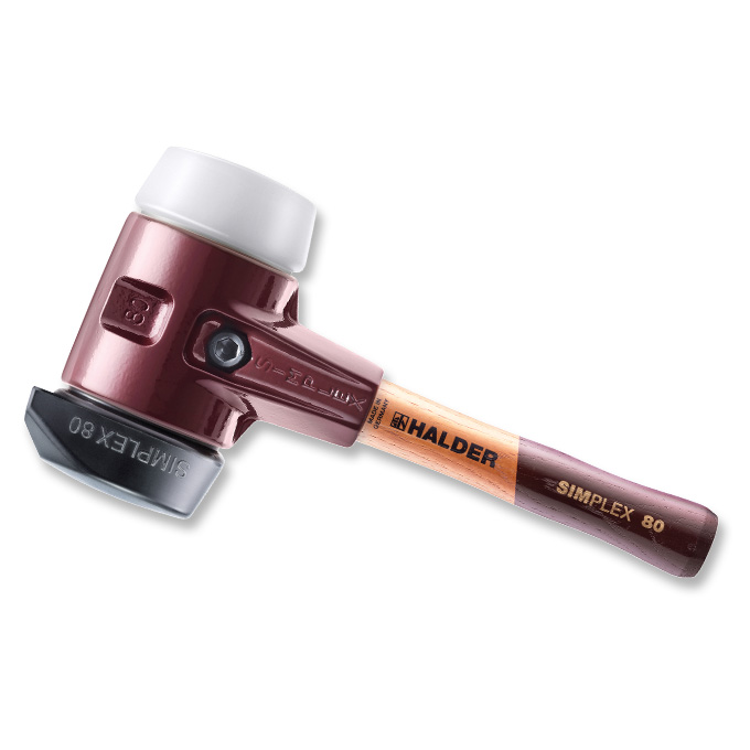 Schonhammer SIMPLEX schwarz mit Standfuss/weiss Ø 80 mm, Stiel 23 cm