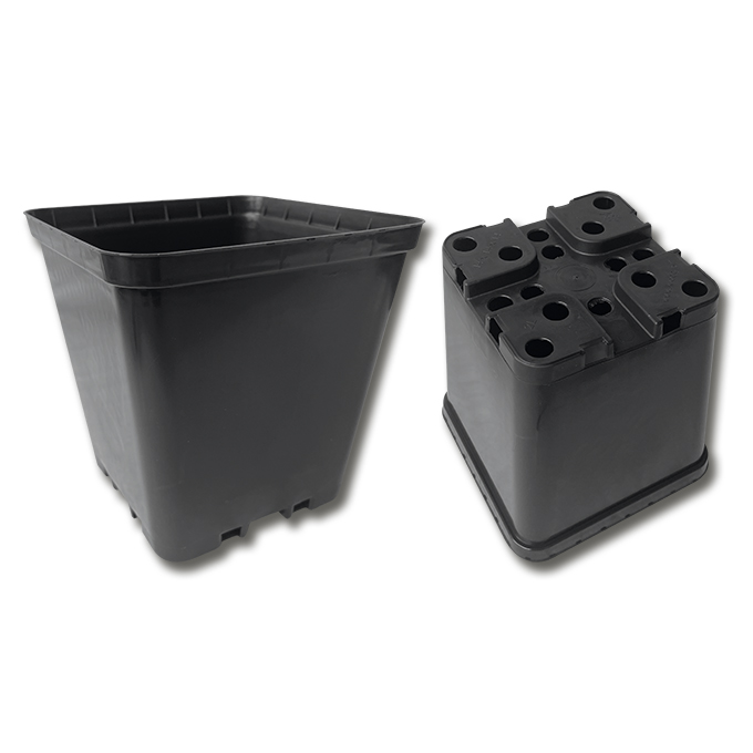 Conteneurs rectangulaires noirs 14 x 14 x 14 cm, 240 pièces