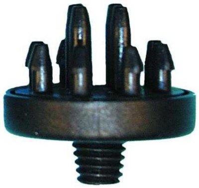 Verteilkopf mit 12 Abgängen schwarz zum Schrauben