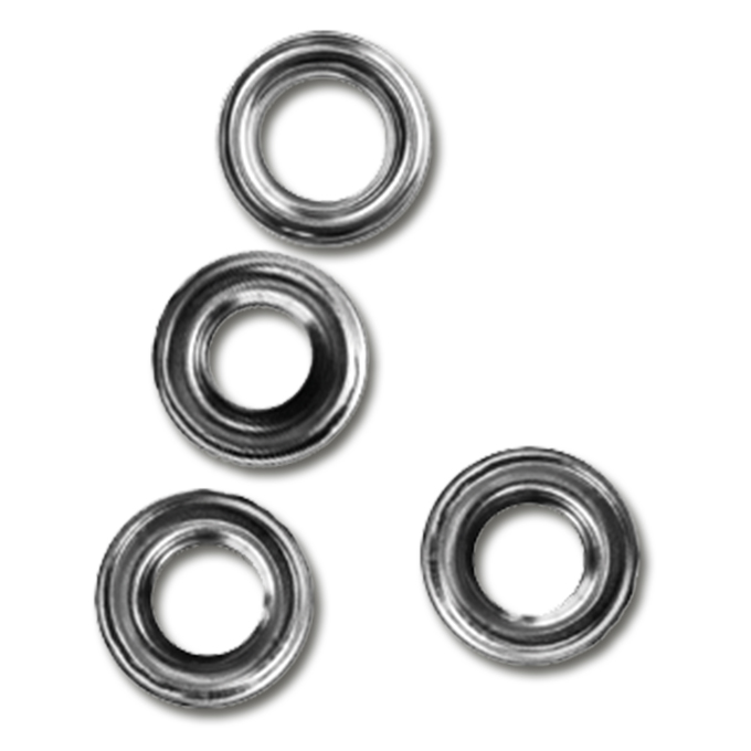 Ösen verchromt, zu Handösenpresse LÖWE, Pack à 500 Paar