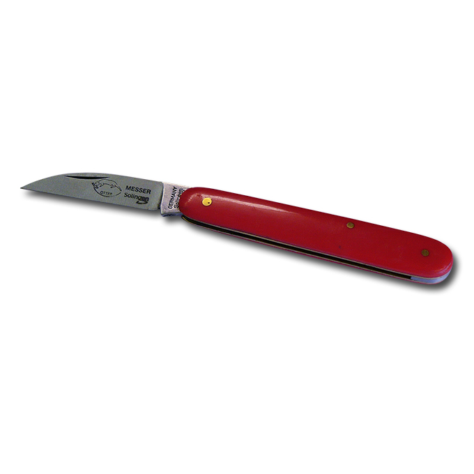 Couteau greffoir rouge, longueur 9.5 cm