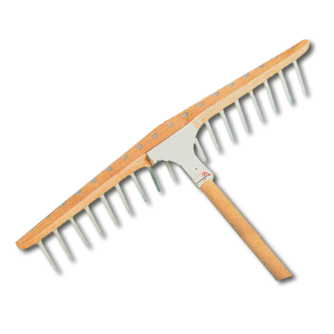 Fauchet en bois avec dents en nylon, largeur 73 cm