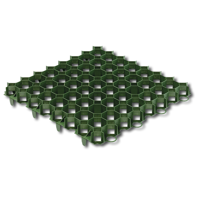 Dalles gazon, en plastique vert, 50x50 cm