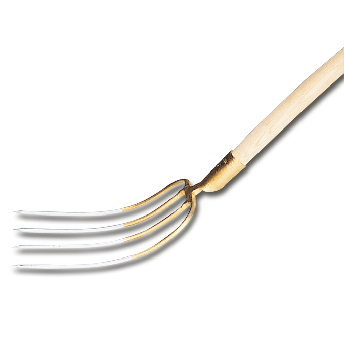 Düngergabel mit 4 Zinken, Stiel 140 cm
