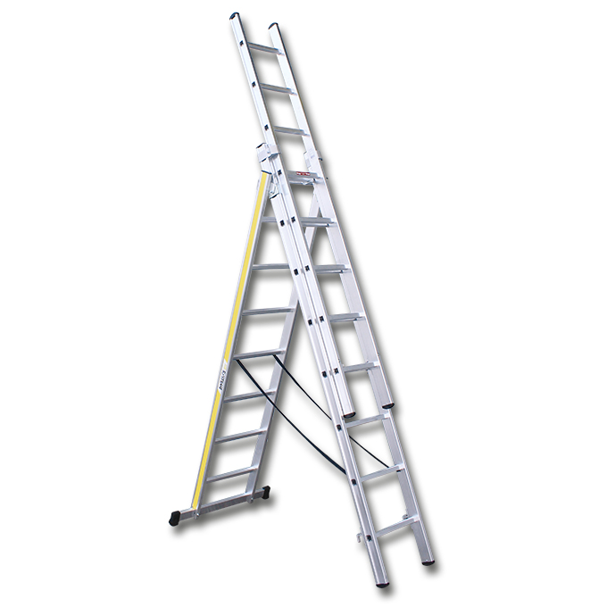 Échelle en aluminium HB TREND, 3 x 10 échelons, 6.91 m