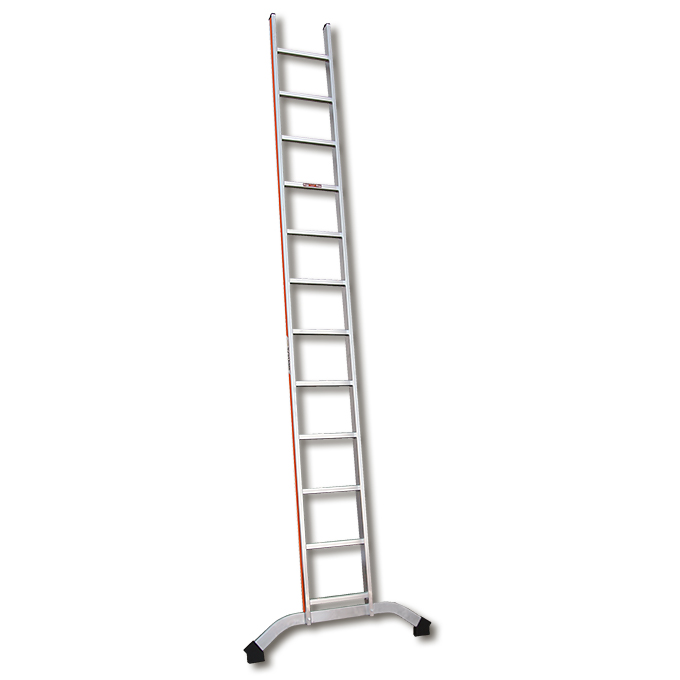 Anlegeleiter aus Aluminium, 18 Sprossen, 5.29 m lang