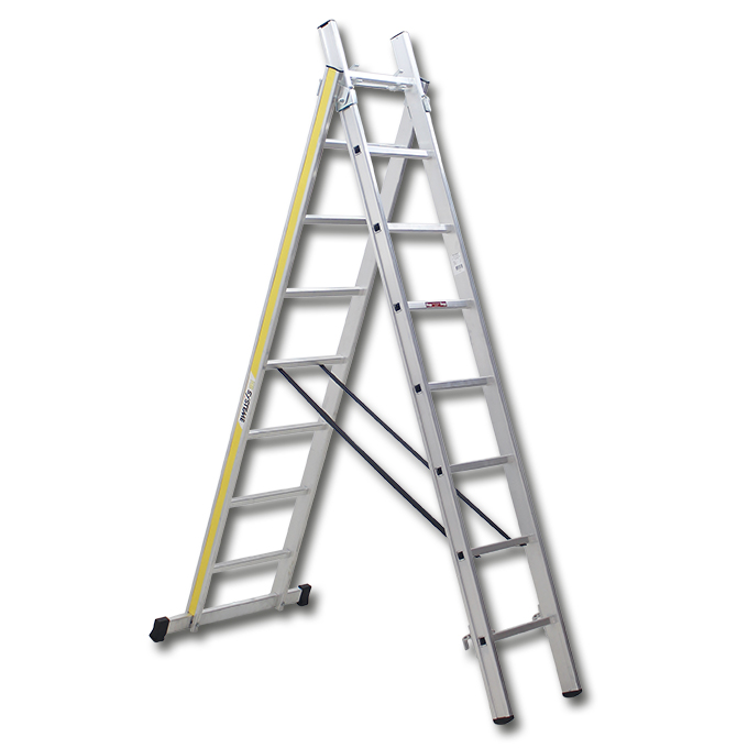 Échelle en aluminium HB TREND, 2 x 10 échelons, 4.94 m