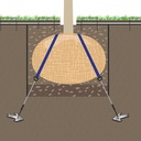 Ancrage de motte avec ancres, hauteur de l'arbre de 4.5-7 m