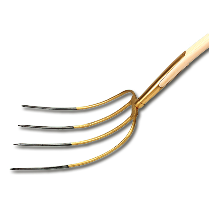 Fourche à charger 4 dents 37 x 32 cm avec manche