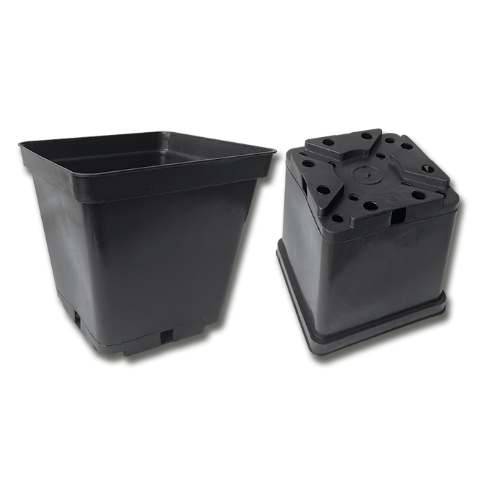 Conteneurs rectangulaires noirs 16 x 16 x 16 cm, 96 pièces