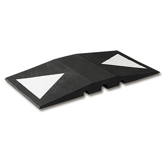 Protecteur de traversée en caoutchouc, incl. réflecteurs