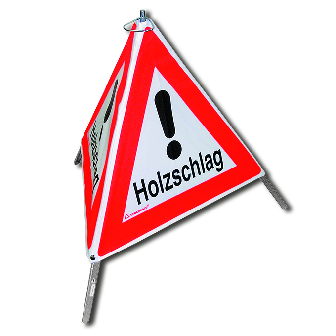TRIOPAN-Faltsignal, Signal 1.30 «Holzschlag», tagesleuchtend, Grösse 60 cm